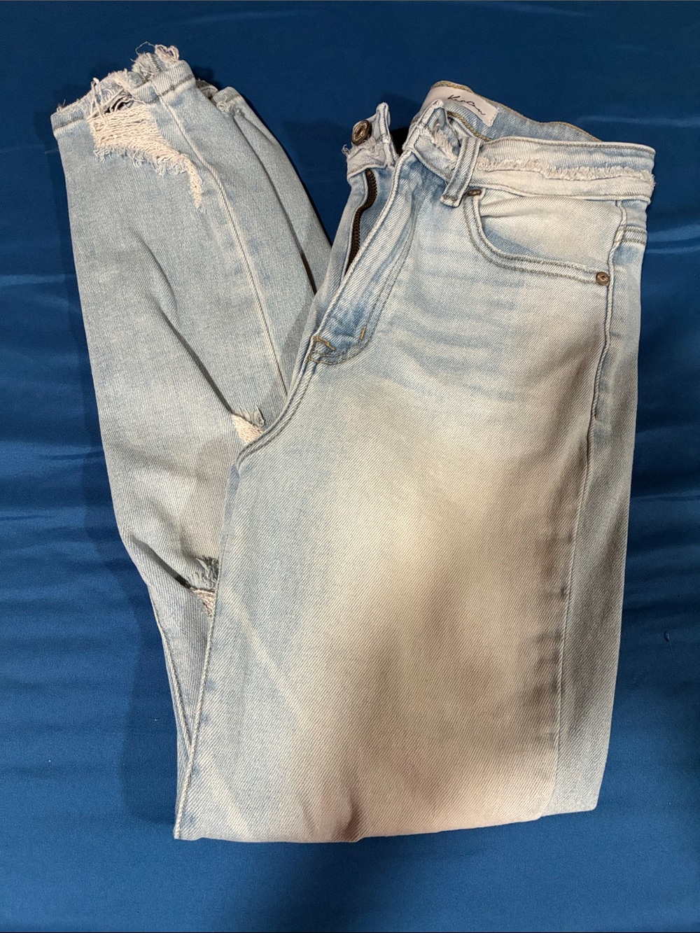 🩵 KanCan Light Blue Women's Boyfriend Jeans - Casual Relaxed Fit
